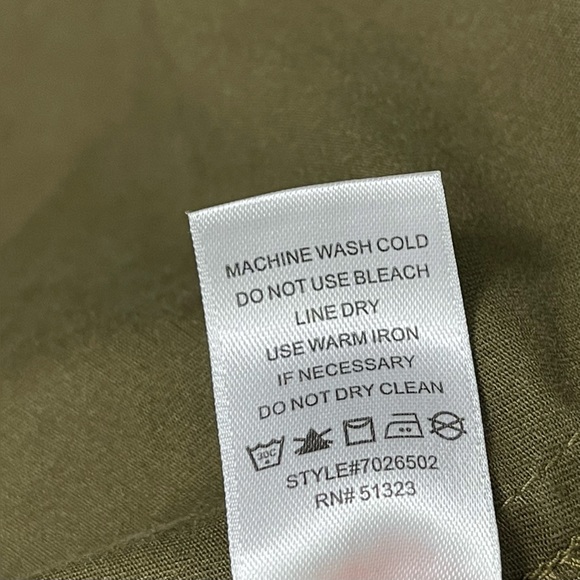 CECE by CYNTHIA STEFFE ARMY GREEN HOODED ANORAK W/ BUTTERFLY EMBROIDERY Sz 14 - Picture 6 of 8